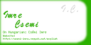 imre csemi business card